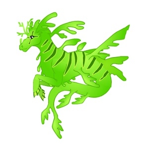 Green Leafy Seadragon Hippocamp